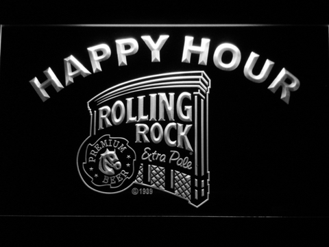 Rolling Rock Happy Hour LED Neon Sign
